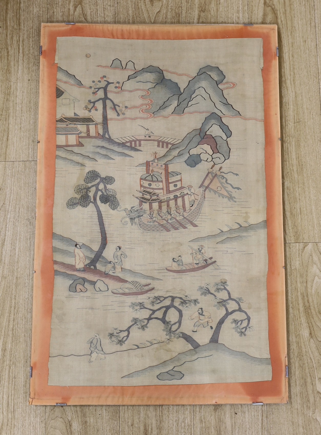 A 19th century Chinese Kesi panel, 88 x 53cm